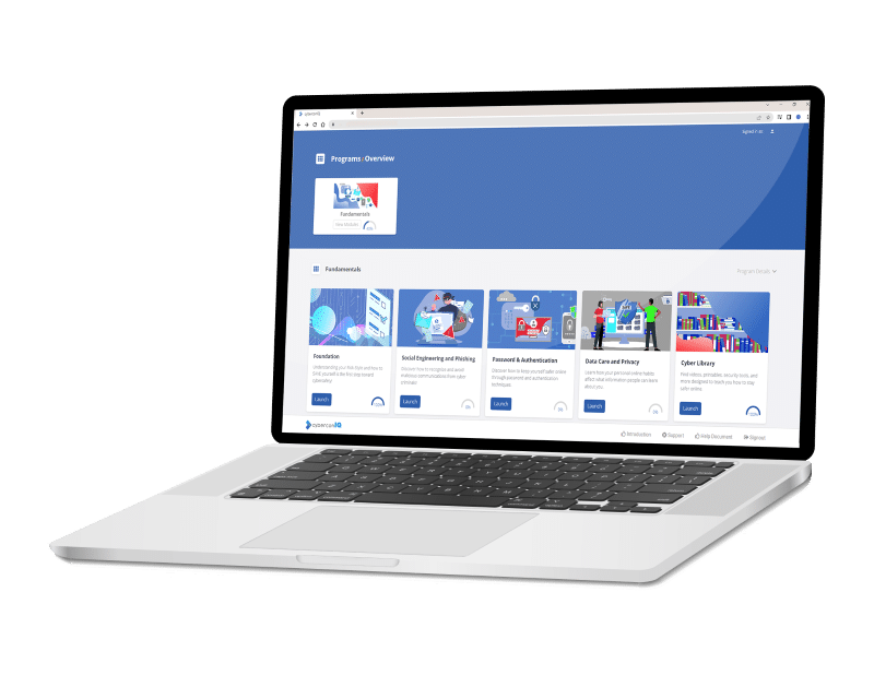 end-user cyber awareness training dashboard